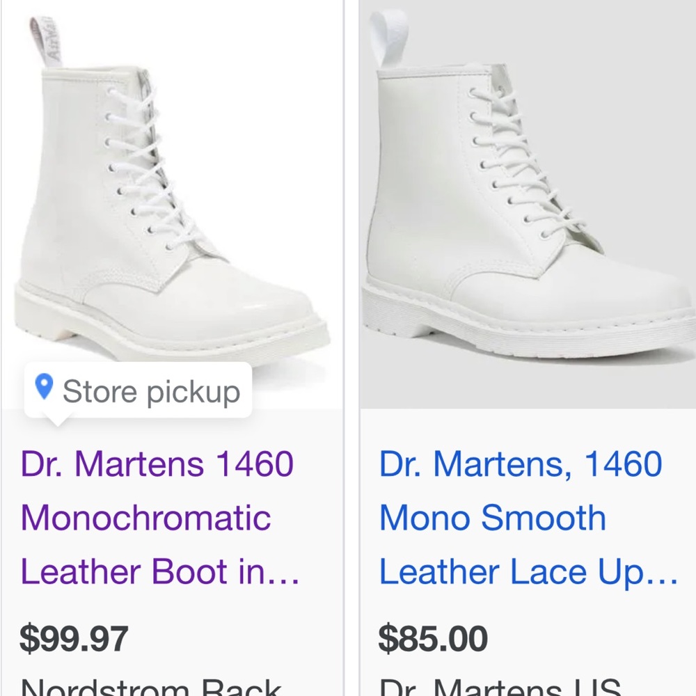 White Dr Martens Never worn